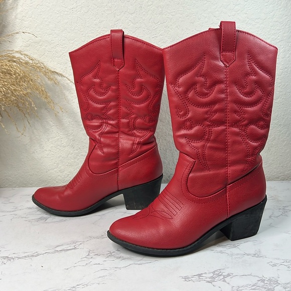 Charles Albert Shoes - Charles Albert Cowboy Boots for Women Mid-Calf Western Cowgirl Boots Size 6